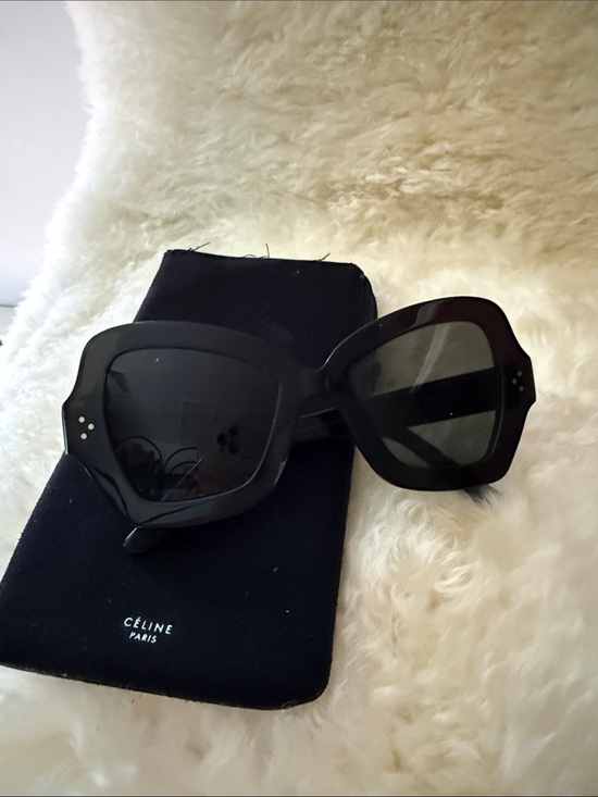 Celine Accessories - Celine Black Sunglasses with Gold Temple Detail